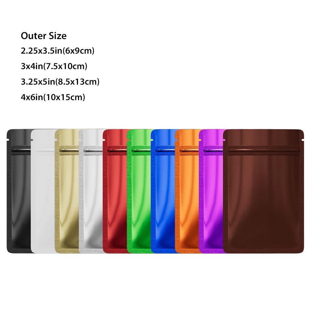 4CustomPrint Zip Seal Mylar Bags | Glossy Resealable for Sample & Candy Storage