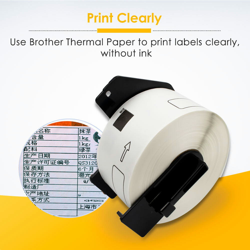 Compatible with Brother Labels DK-2243 DK-2210 DK-2205 DK-1241 DK-1209 DK-1208