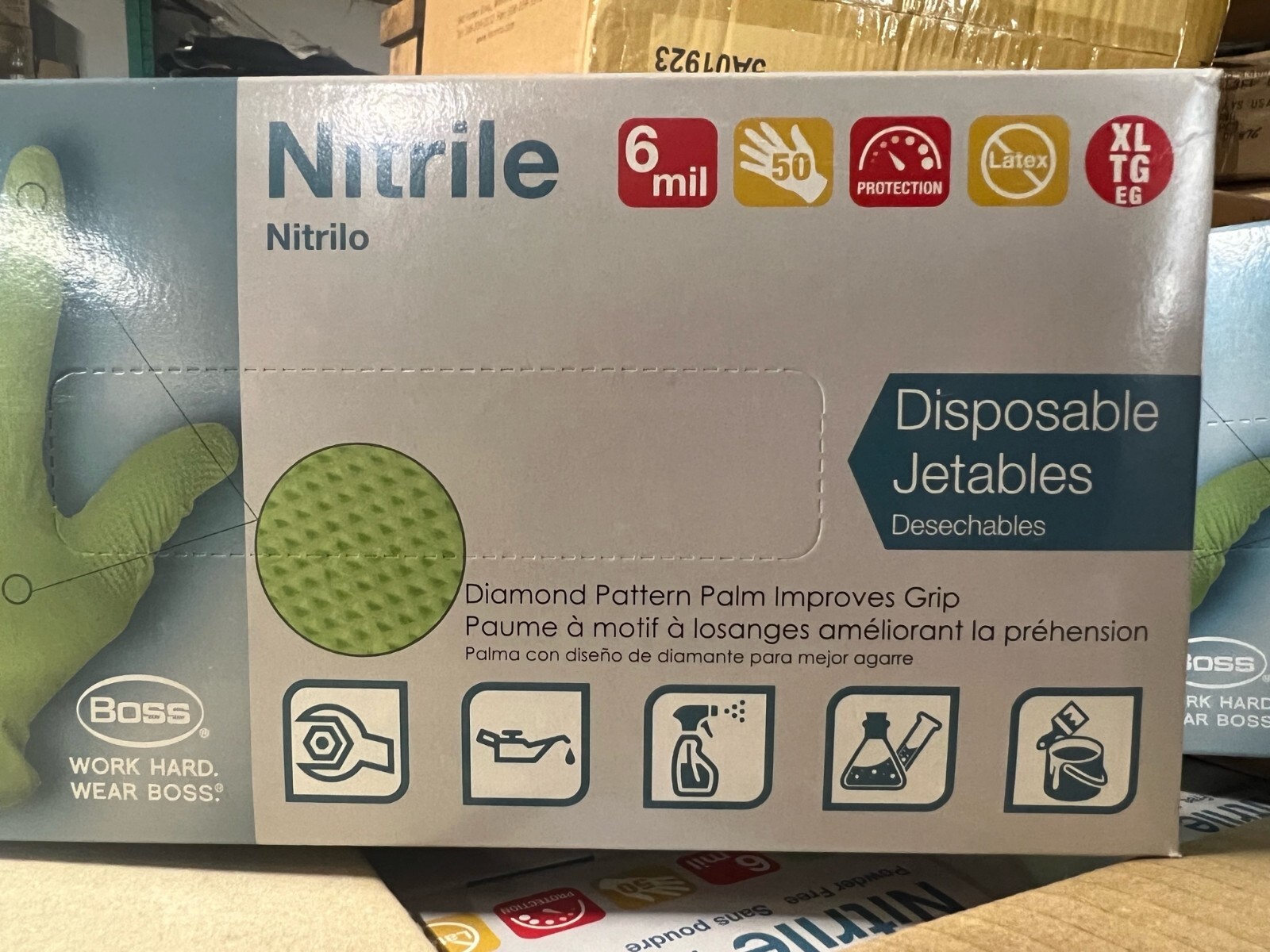 Case of 20 Boxes 1st Choice 1UH0066NX 6 Mil Latex Free Green Nitrile Gloves XL