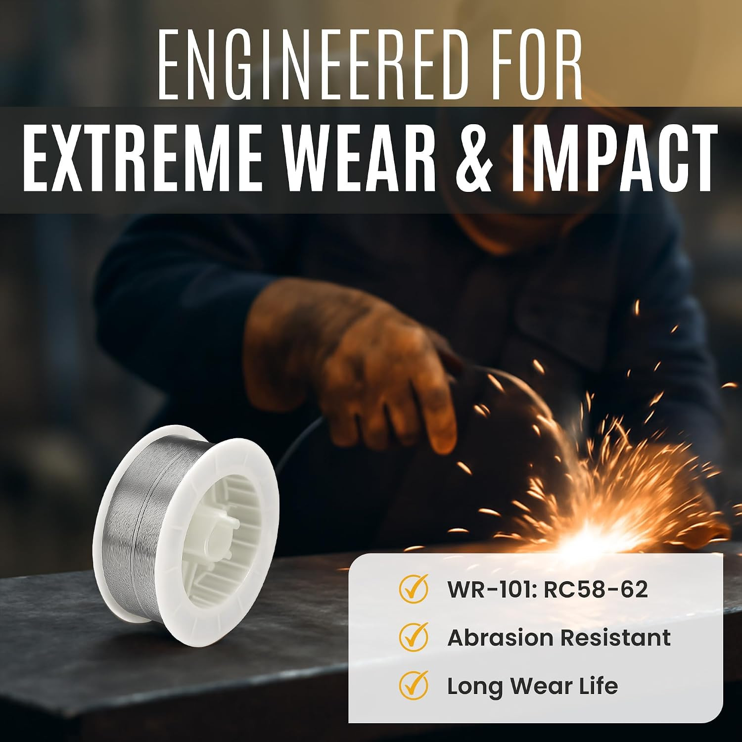 Ranomatic R-101 Hardfacing Wire, General Purpose Welding Wire, Extreme Abrasion