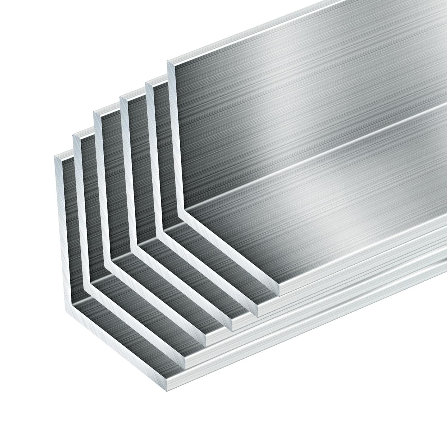 12 PCS Aluminum Angle 1x1x1/16 Inch x 15.55″ 395mm 6061 T6511 Mill Stock L