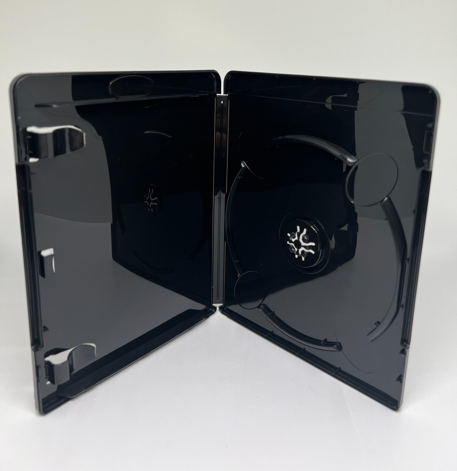 3PCS 11mm Single Blu-Ray DVD Case w/Blu-Ray Silver Embossed Logo, Black,YH8-11MM