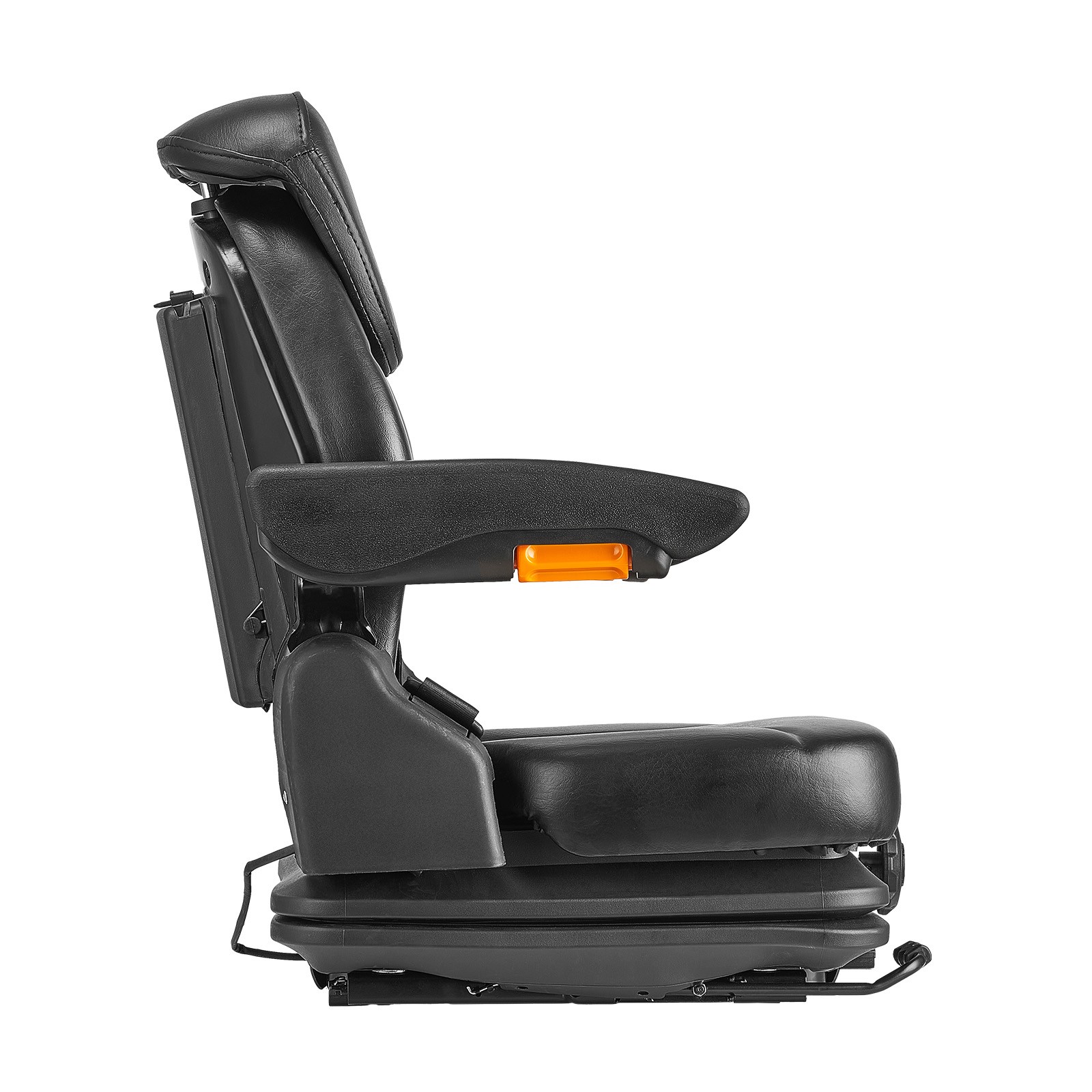 VEVOR Forklift Seat Fold Down Tractor Suspension Seat Adjustable Back & Headrest