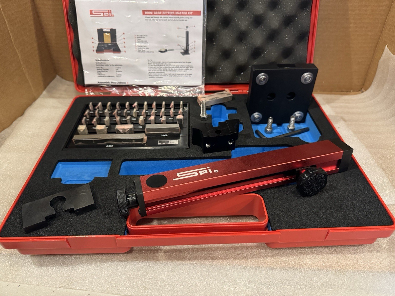 SPI 0.05 to 6″ Grade 0 Master Bore Gage Setting Calibration Block Kit