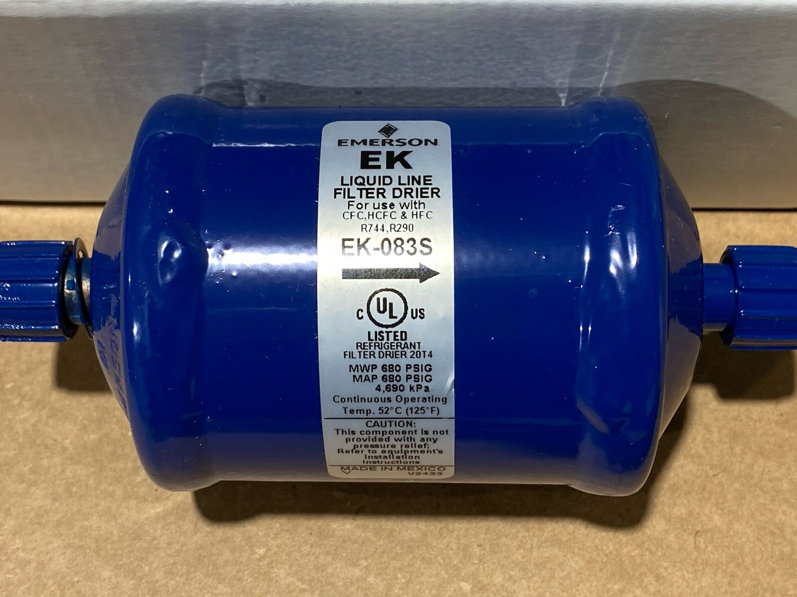 Emerson EK 083S PCN047608 Liquid Line Filter-Drier 3/8″ ODF Solder New