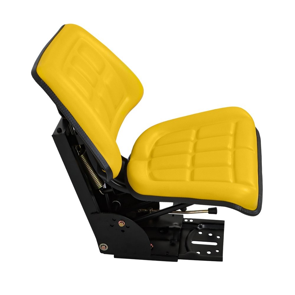Universal Tractor Suspension Seat w/ Slide Yellow For John Deere Makes & Models