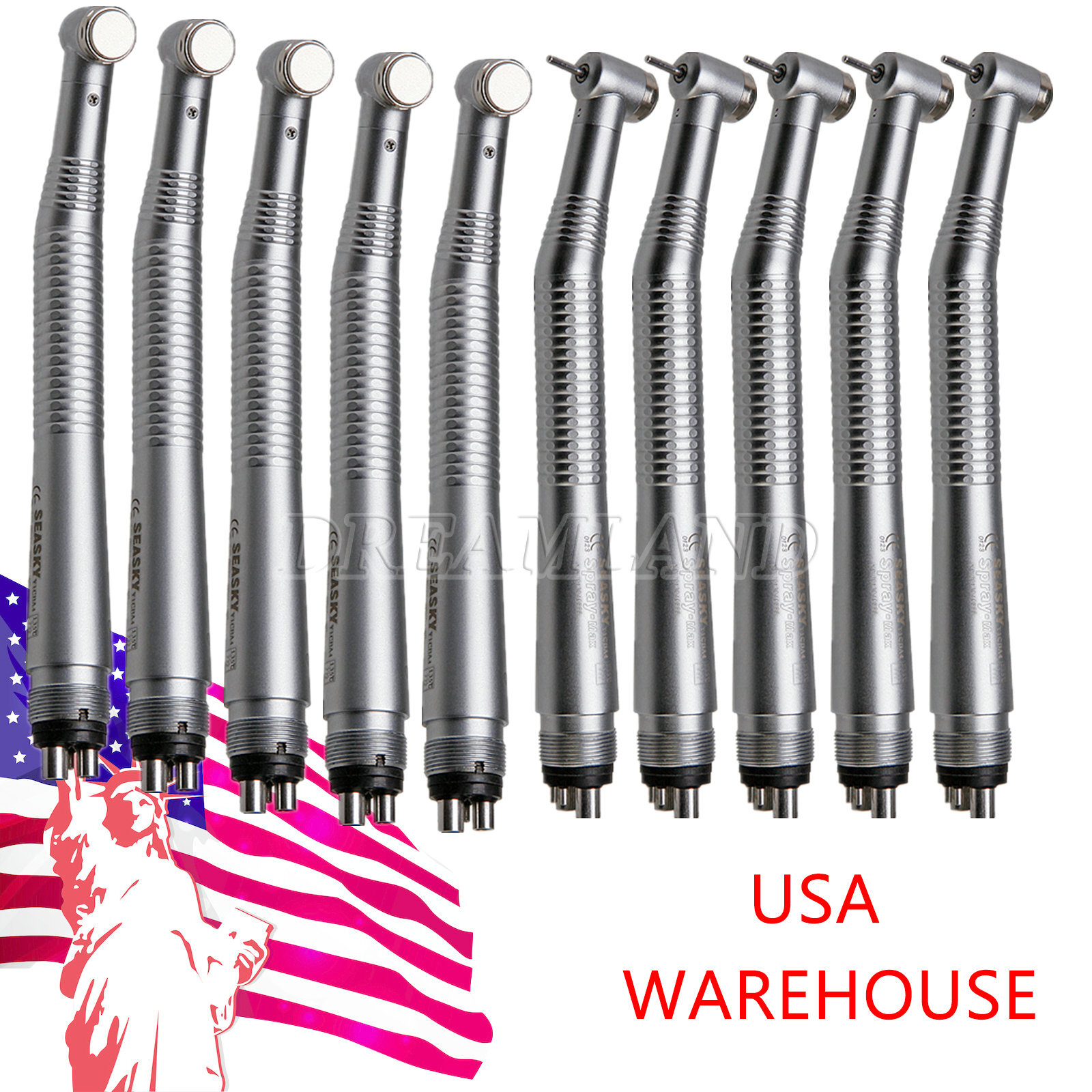 10 Pcs Seasky NSK PANA MAX Style Dental High Speed Turbine Handpiece 4Hole Y1BA4