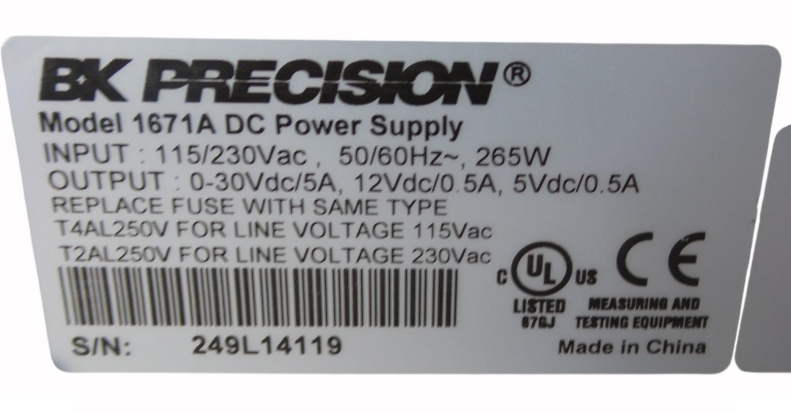 B&K Precision 1671A DC Regulated Power Supply – Free Shipping