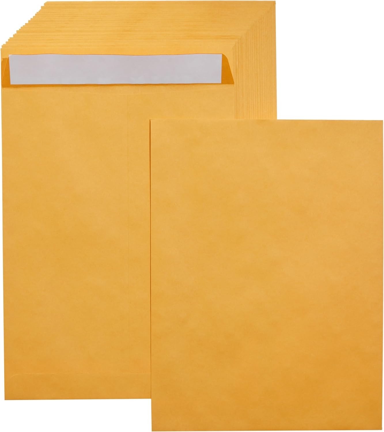100 Pcs CLASP ENVELOPES 9×12 28lb Kraft Shipping Mailing Gummed Business Manila