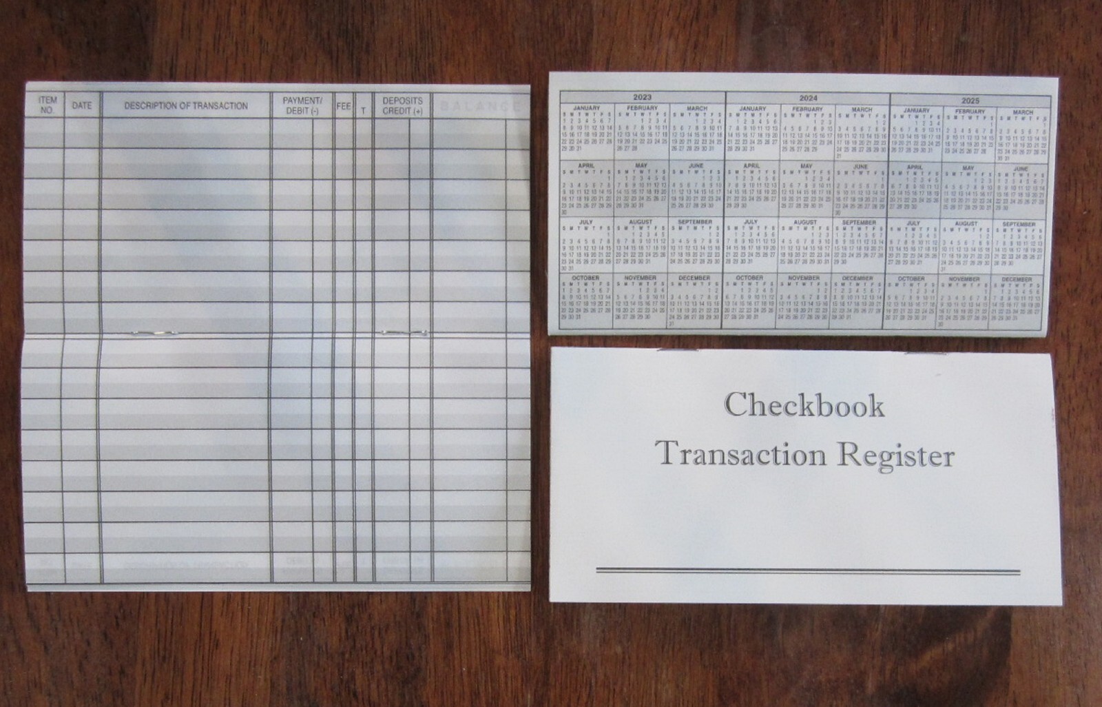 10 CHECKBOOK TRANSACTION REGISTERS CALENDAR 2023 2024 2025 CHECK BOOK REGISTER
