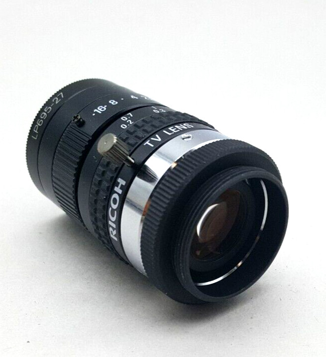 Ricoh FL-HC1212B-VG 1/2″ 12mm F1.2 Manual Iris C-Mount Lens w/ Locking Screws