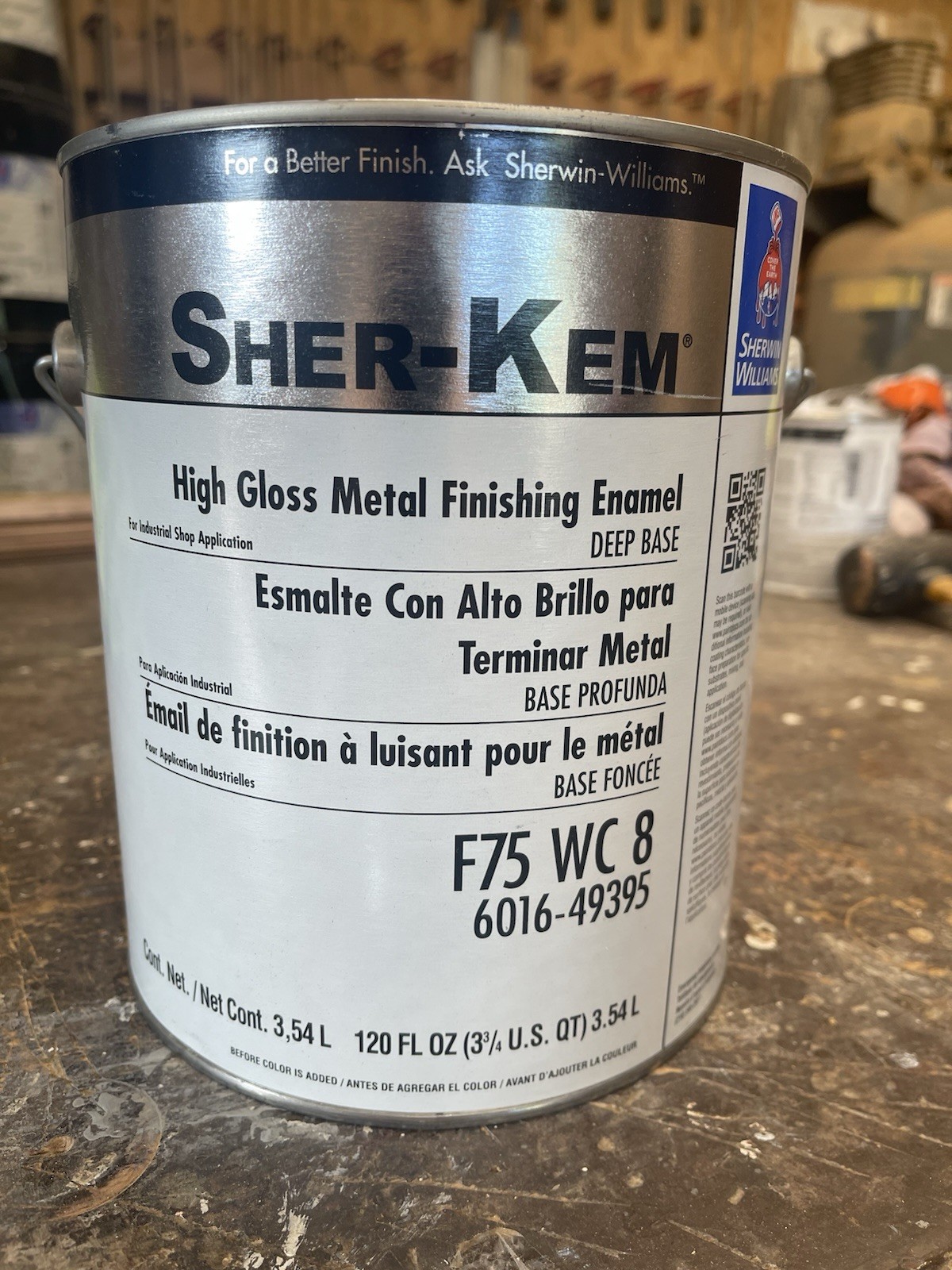 Gallon Sherwin Williams Sher-Kem Enamel Alkyd/ Deep Tint Base / High Gloss