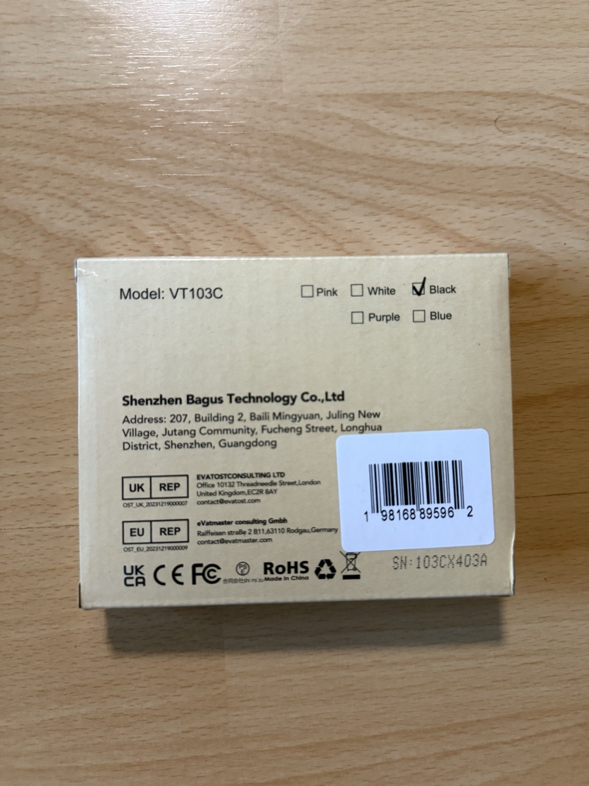 WeeFancy 10000mAh Portable Charger Power Bank Fast Charging PD 22.5W Black
