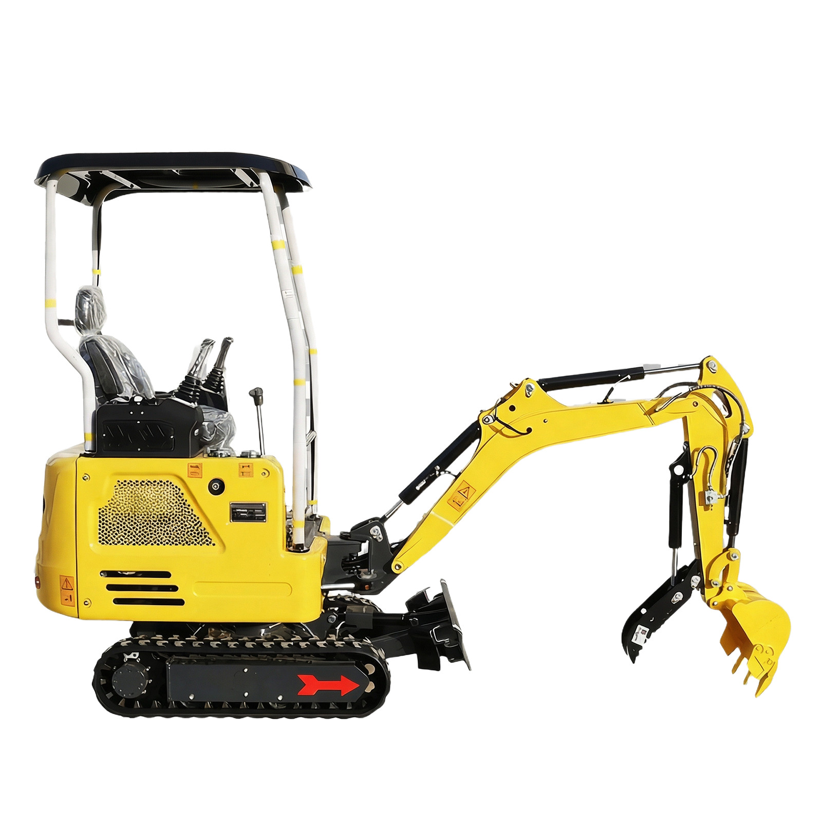 1.8TON Mini Excavator Kubota Engine Side Swing & Extendable Tracks 7 Attachments