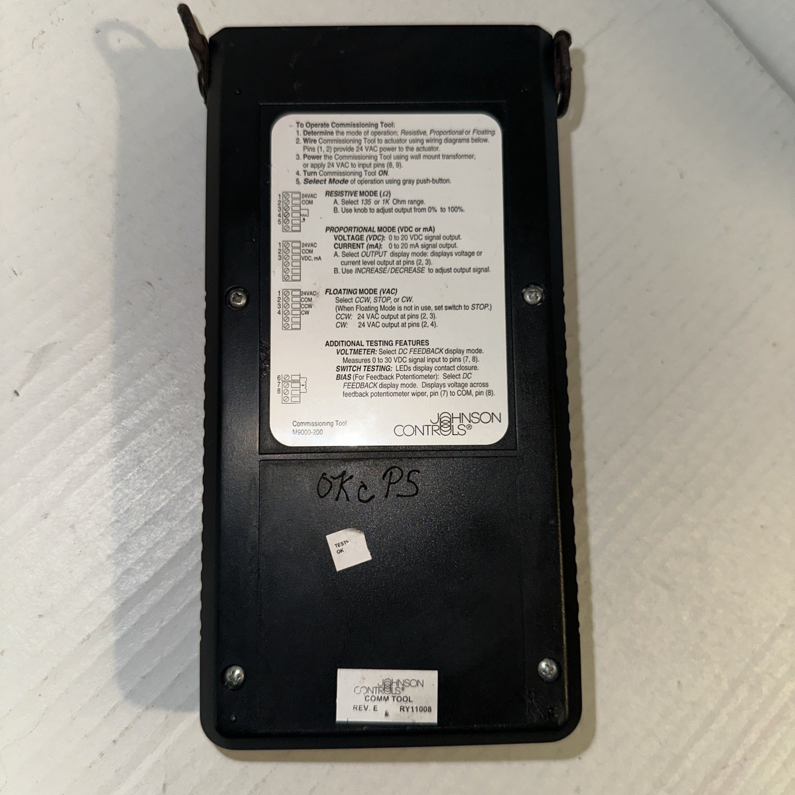 Johnson Controls Commissioning Tool m9000-200 w/case,strap,manual & connectors