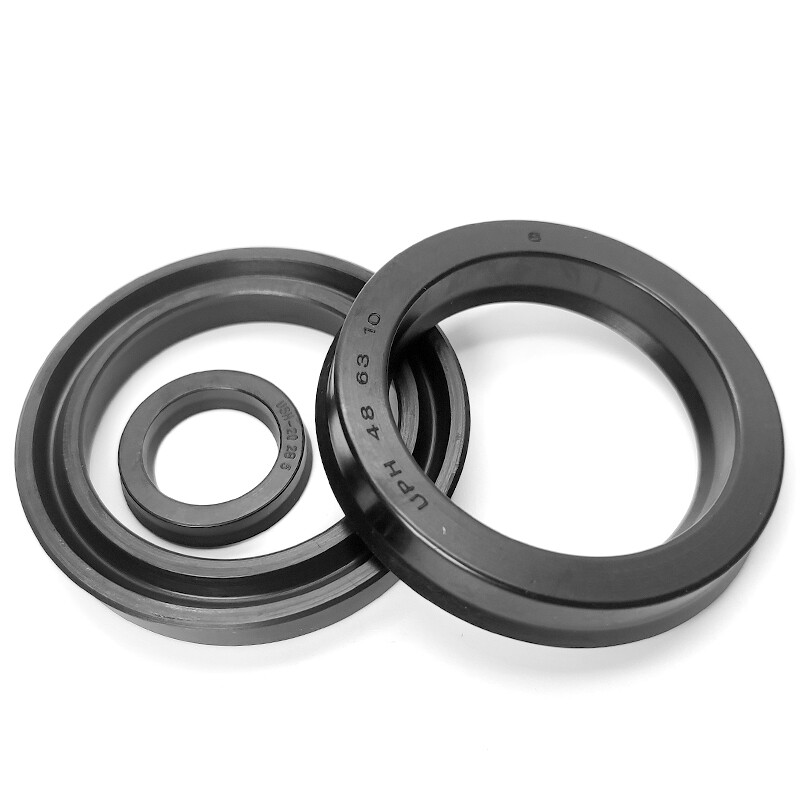 UHS/UN NBR U-Cup Hydraulic Oil Seal, Cylinder/Piston Rod Shaft, ID 6.3-210mm