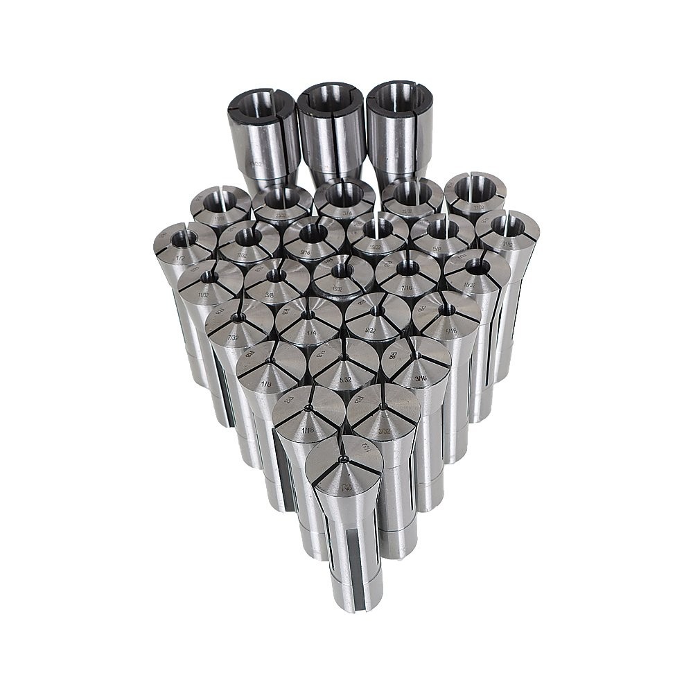 29Pcs R8 Spring Collet Set Fractional 1/32″ To 1″ High Precision for Bridgeport