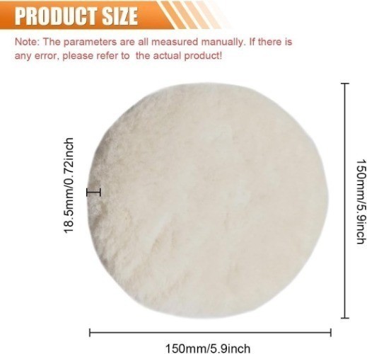 3PCS 5 Inch Buffing Pad Kit – Polishing Pad with Hook and Loop Ba Size: 5 Inch