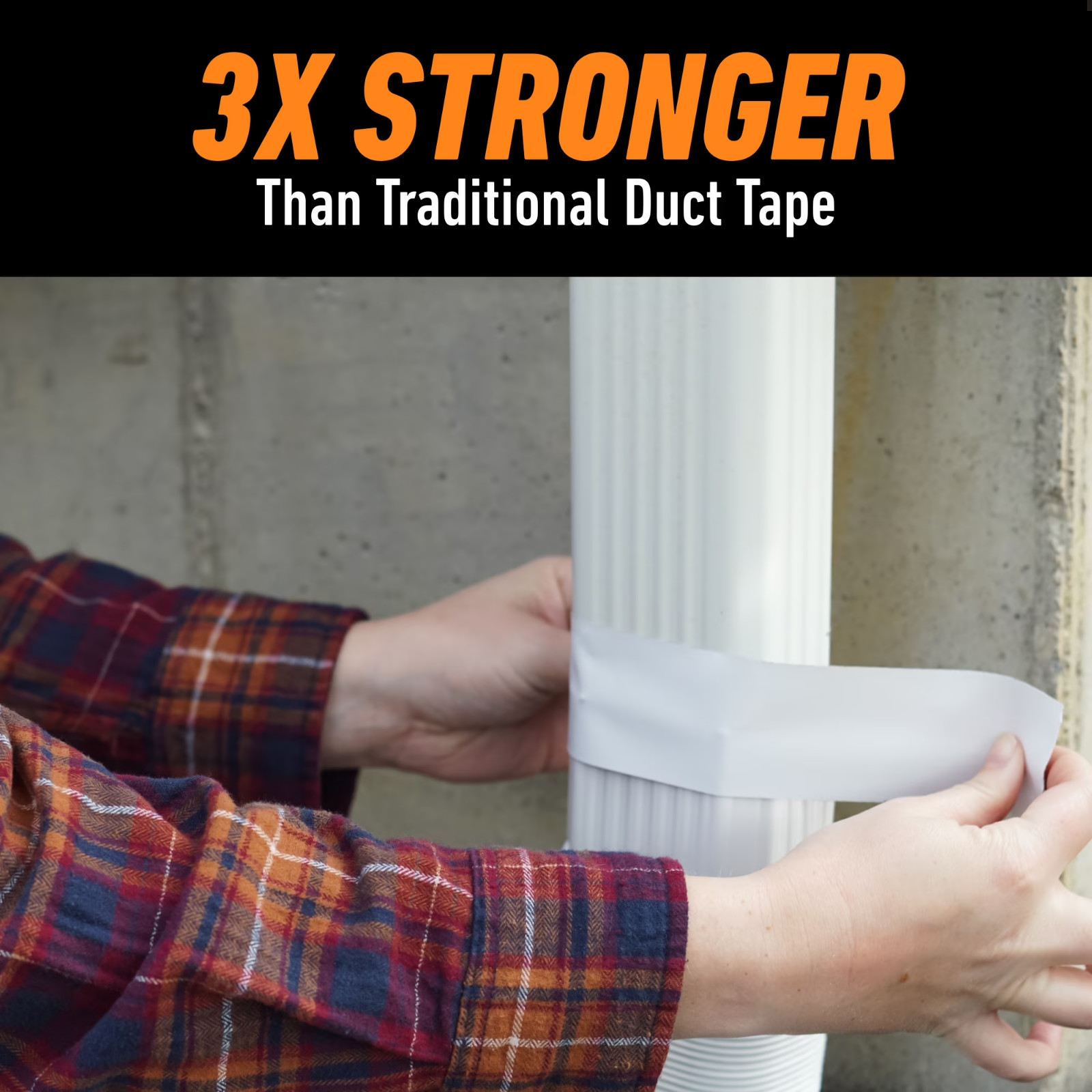 Gorilla Glue White Tape, 10 yd Roll, Incredibly Thick and Strong.