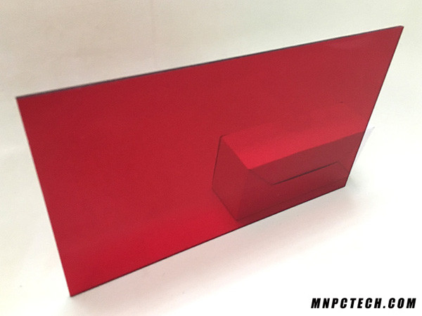 1/4″ Transparent Dark Red Acrylic Plexiglas Sheet 12″ x 20″ Cast Acrylic AZM