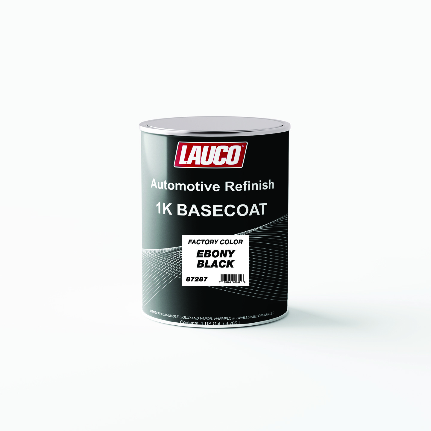 LAUCO 1K Basecoat Ebony Black Auto Paint – 1 Gallon – Spray Gun Ready – Gloss