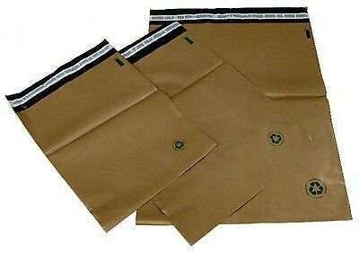 Biodegradable Poly Bag Mailer 100 #1 7.5×10.5 Brown Unlined Self Seal Envelope