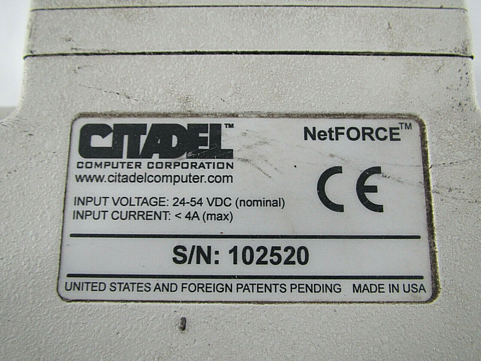 Citadel Netforce Rugged Industrial Computer Monitor Screen, For PARTS/ REPAIR