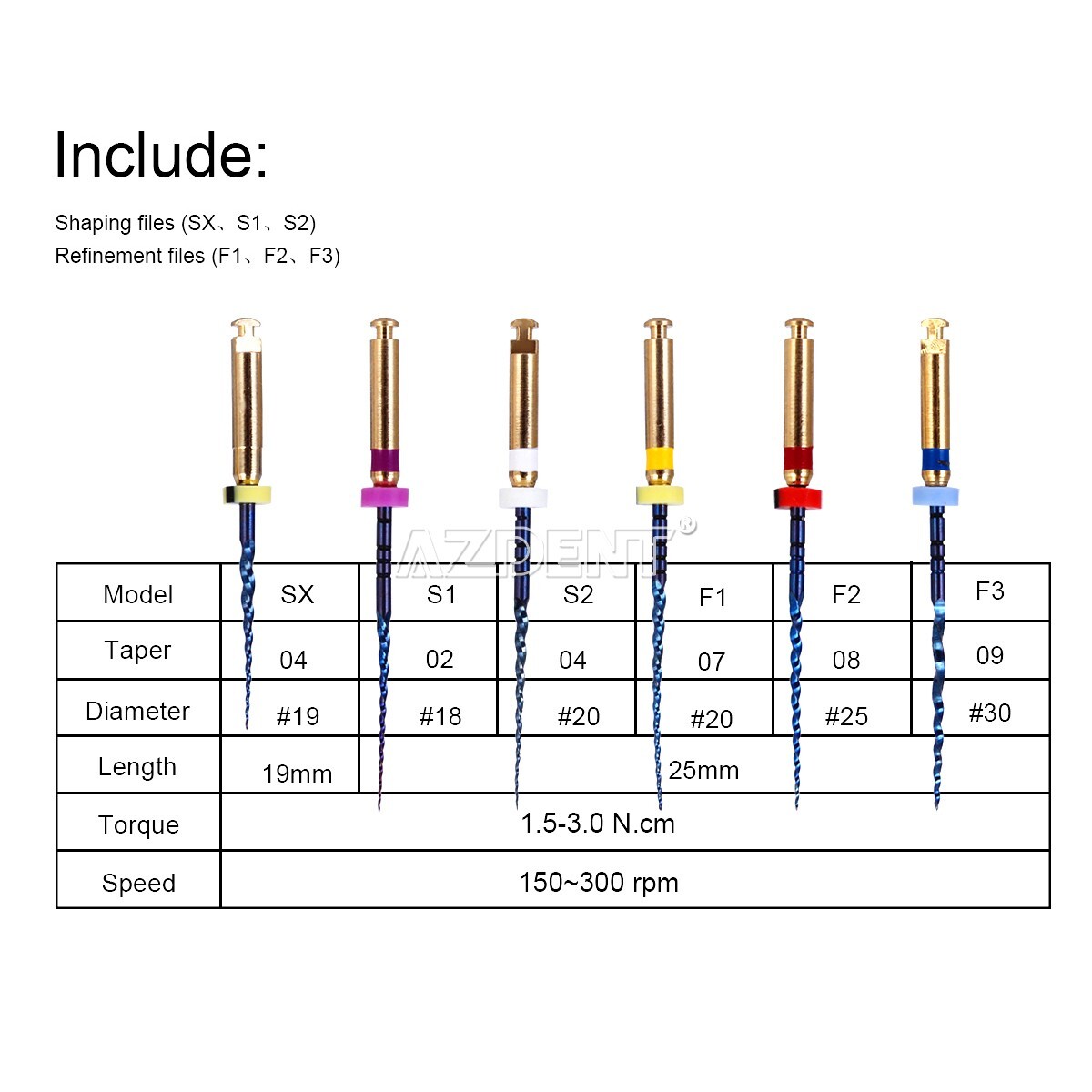 5 Packs Dental Rotary Heat Activated Canal Root Files Needles 25mm Engine Use