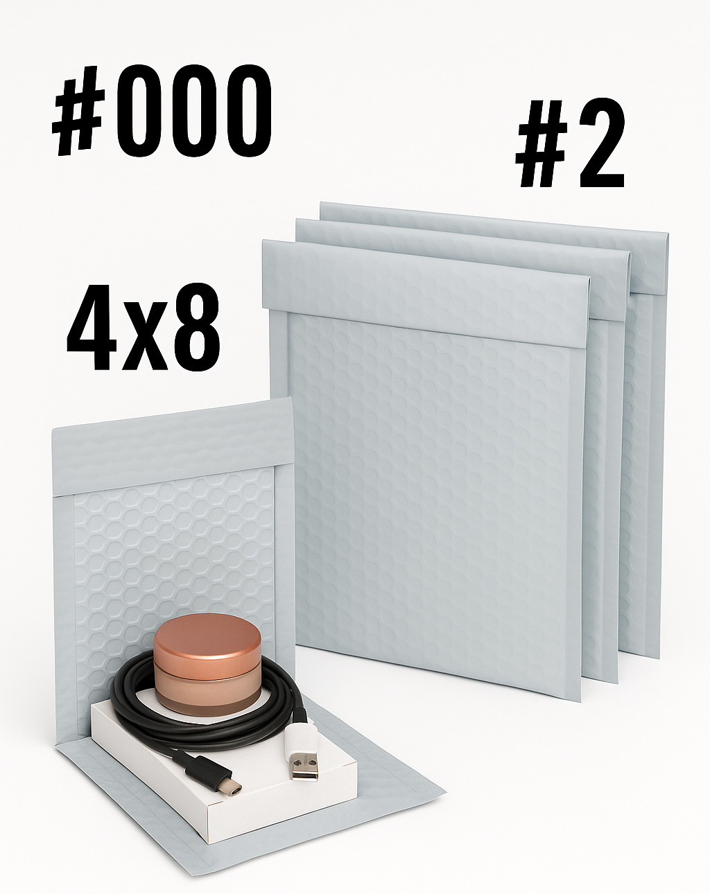 ANY SIZE POLY BUBBLE MAILERS SHIPPING MAILING PADDED BAGS ENVELOPES SELF SEAL