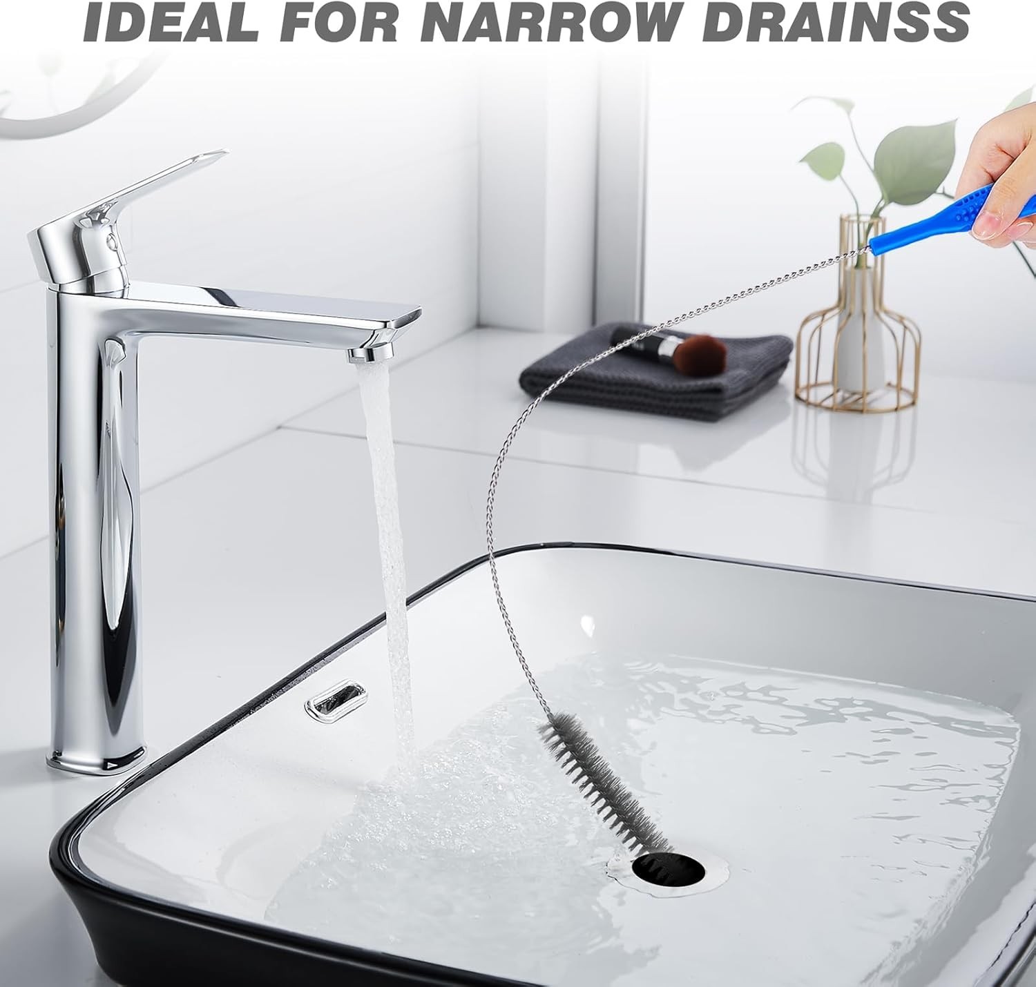 Refrigerator Coil Cleaning Brush Long Drain Clog Remover Sewer Tool Set