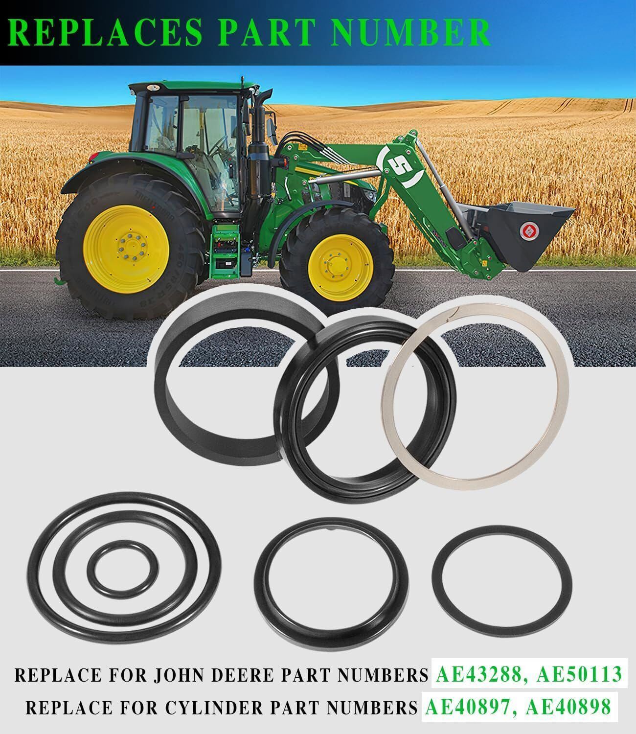 Round Baler Tension Gate Cylinder Seal Kit AE43288 for John Deere 430 530 Rod