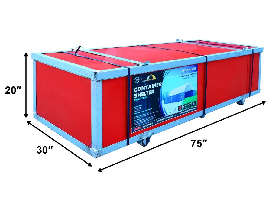 20’x40′ Shipping Container Canopy Shelter 11oz PE | Easy Install Complete Kit