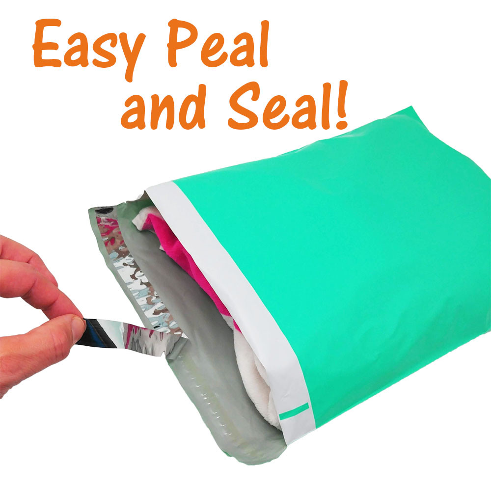 12×15 Pastel Pink &Teal Poly Mailers, HOT! NEW Designer Shipping Mailing Bags!