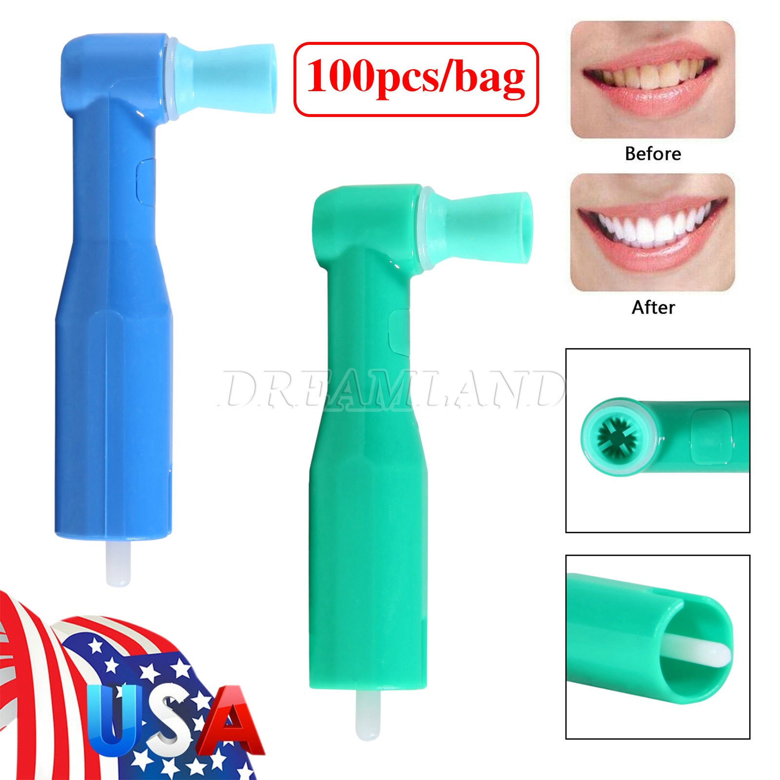 100-1000* Dental Prophy Prophylaxis Angles Disposable Latex-Free Soft / Firm Cup