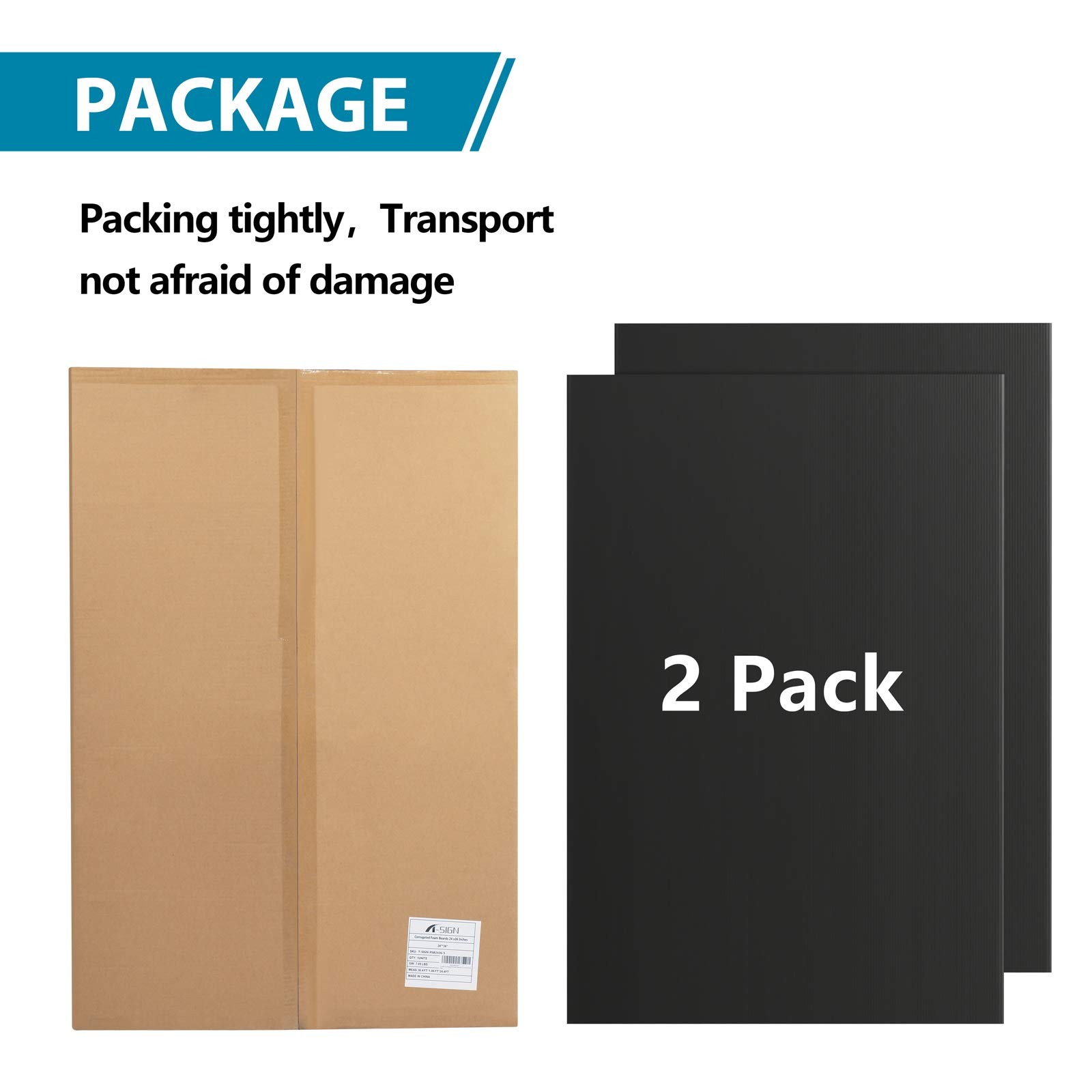 Corrugated Plastic Sheet for Indoor and Outdoor Use – 3/16 Inch Thick Poster …