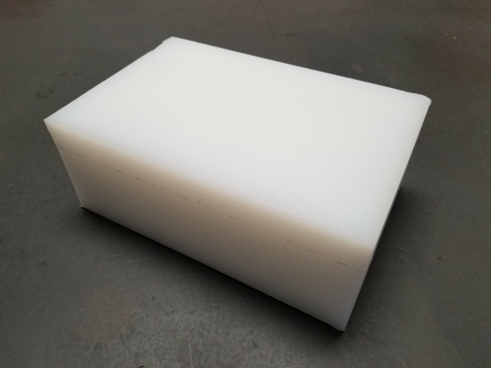 UHMW Polyethylene Plastic CNC Mill Stock 2-1/2” x 5” x 7” (oversized)