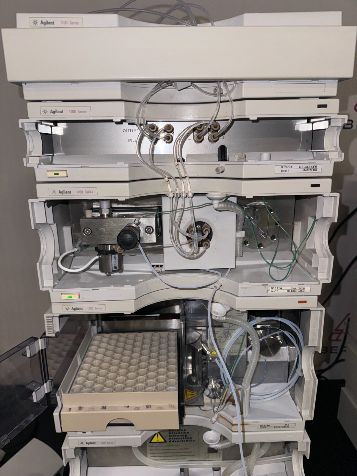 Agilent 1100 HPLC System Pump Autosampler G1315B DAD Detector Column Oven #18306