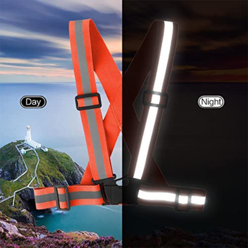 2PCS Safety Vest with High Visibility Reflective Belt Stripe Security Adjustable