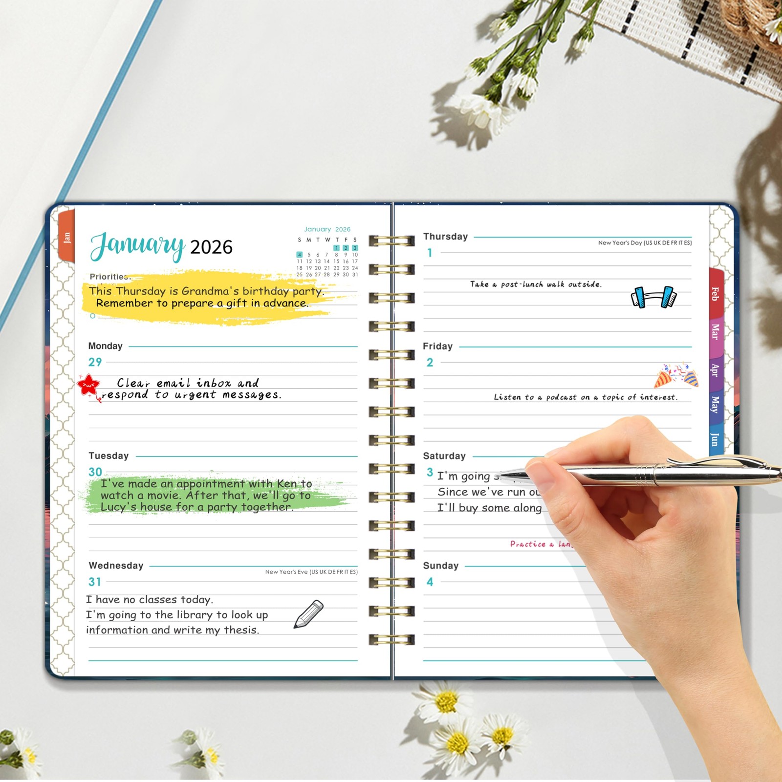 2026 Planner – Planner 2026 Weekly and Monthly, January 2026 – December 2026,…