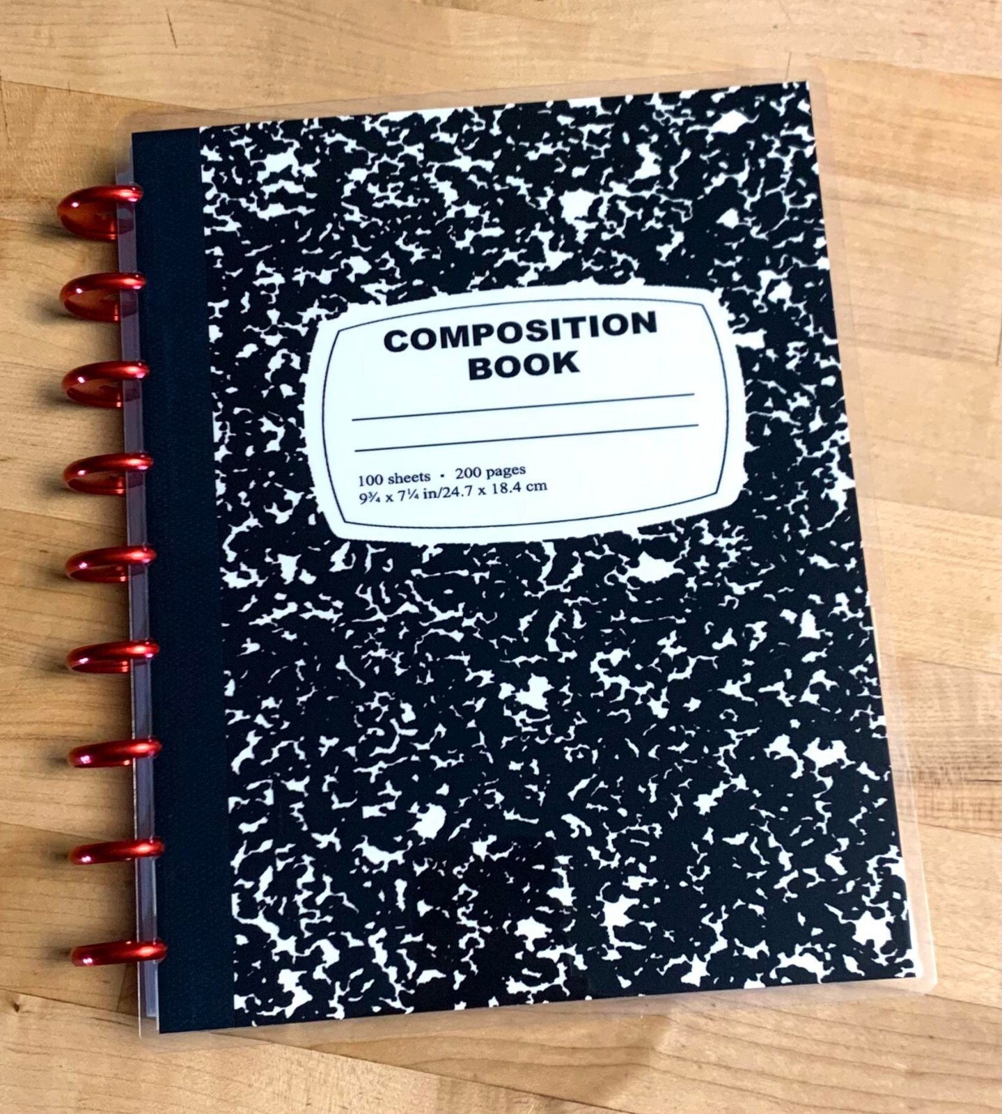 Composition Book Front & Back Cover Set 4 use with Classic HAPPY Planner-