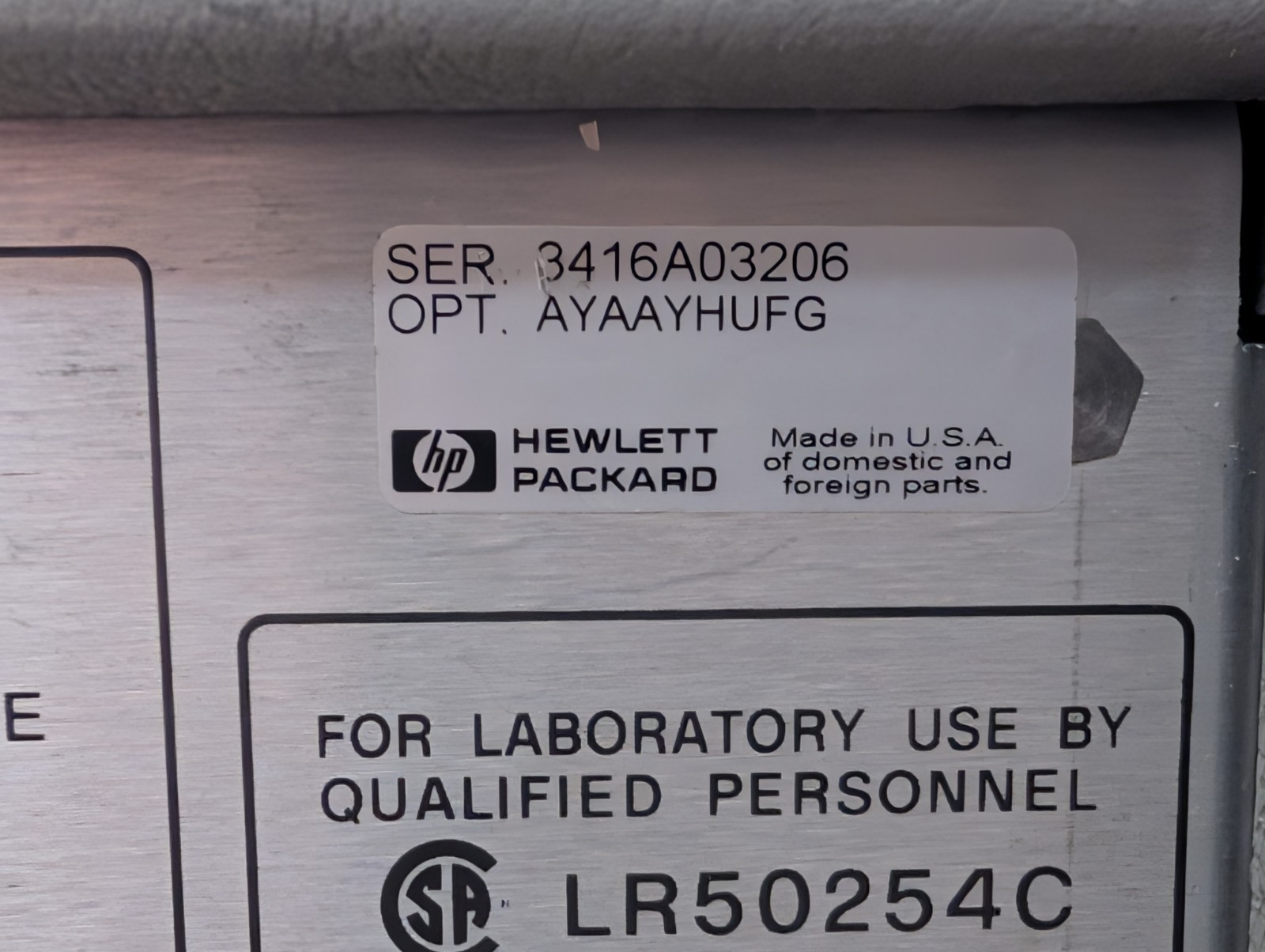 HP/Agilent 89441A Vector Signal Analyzer IF Unit DC-2.65 GHz in Good Working Cnd