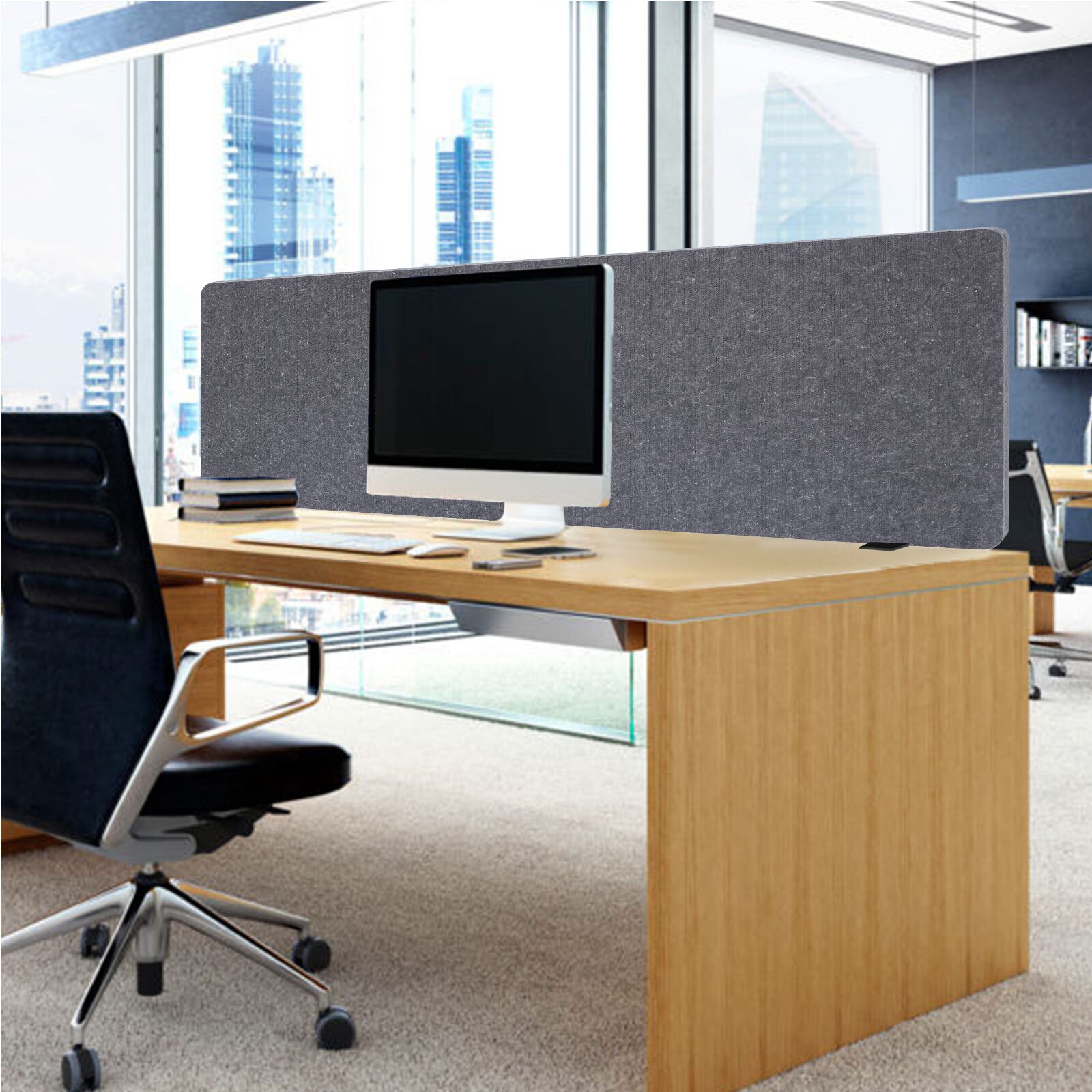 Office Table Partition Desk Divider Desktop Privacy Panel 150*60.45*2.54 cm