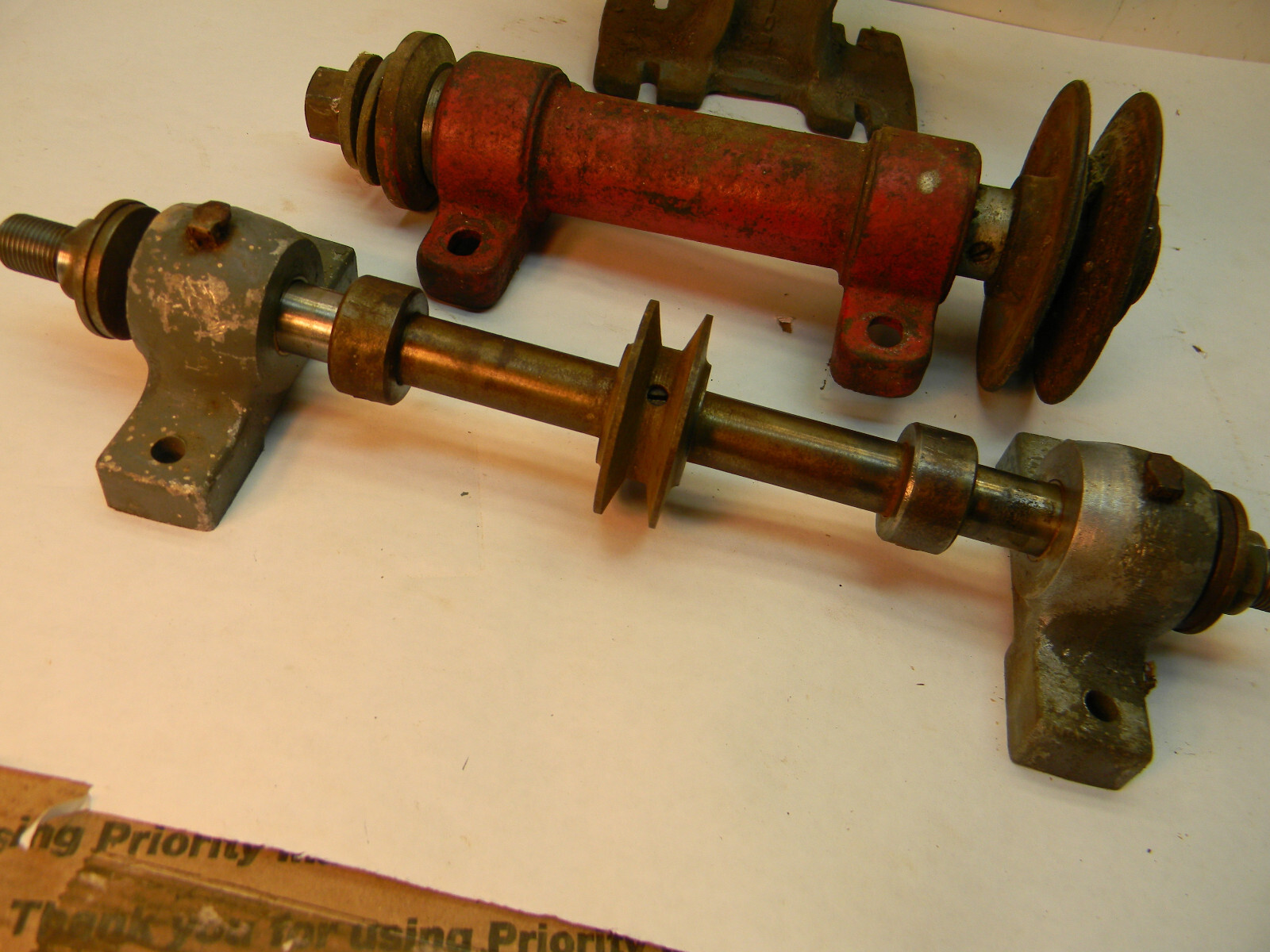 3 Belt driven Bench Arbors.; Machinist, mechanic, shop
