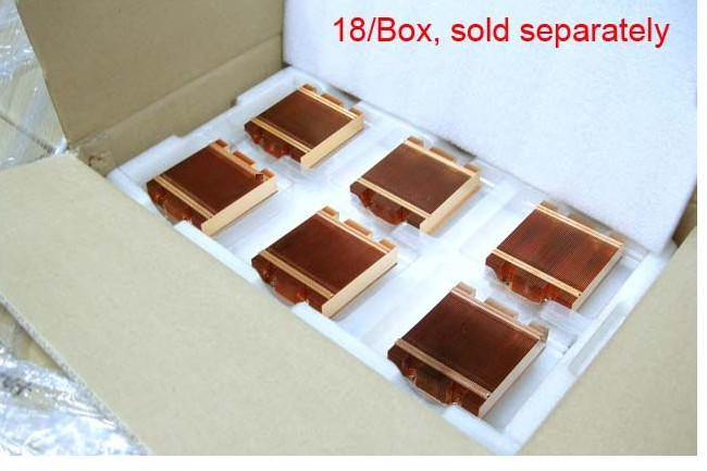 1.25 LBS Heavy Duty Pure Copper Heatsink Heat Transfer Zippered Fin 3.5x3x1.06″