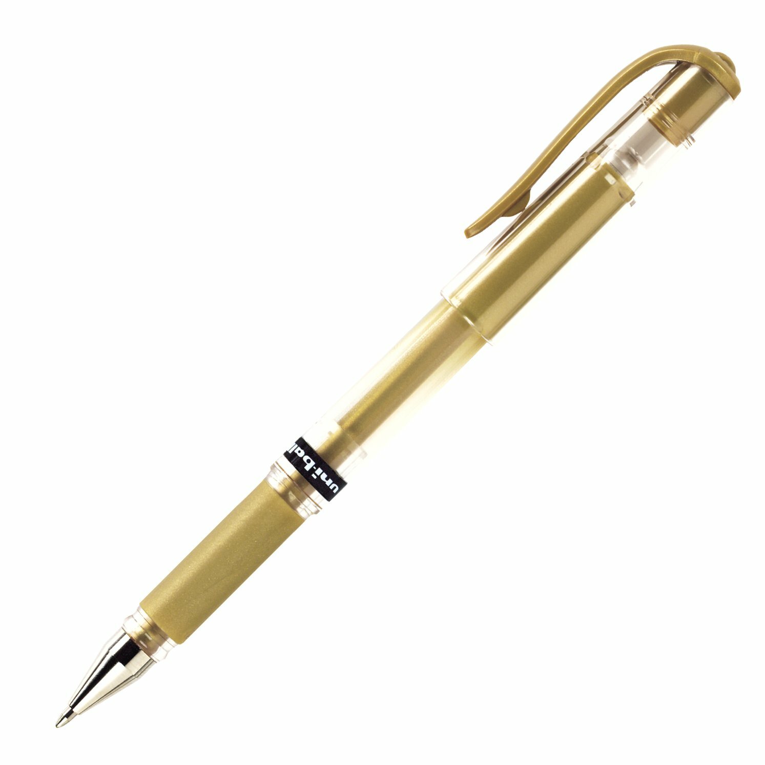 60767 Uniball Gel Impact Rollerball Pen, Bold 1.0mm, Metallic Gold, Pack of 2