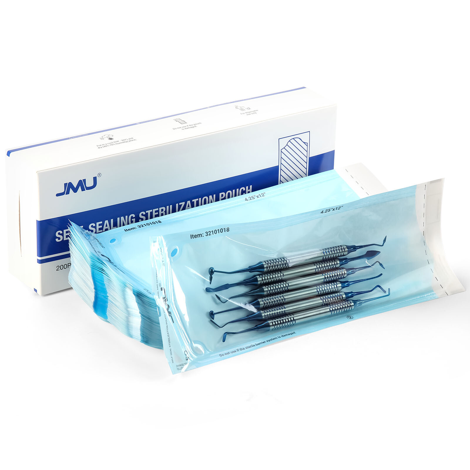 JMU Self Sealing Sterilization Pouches w/ Indicator Autoclave Sterilizer Multi