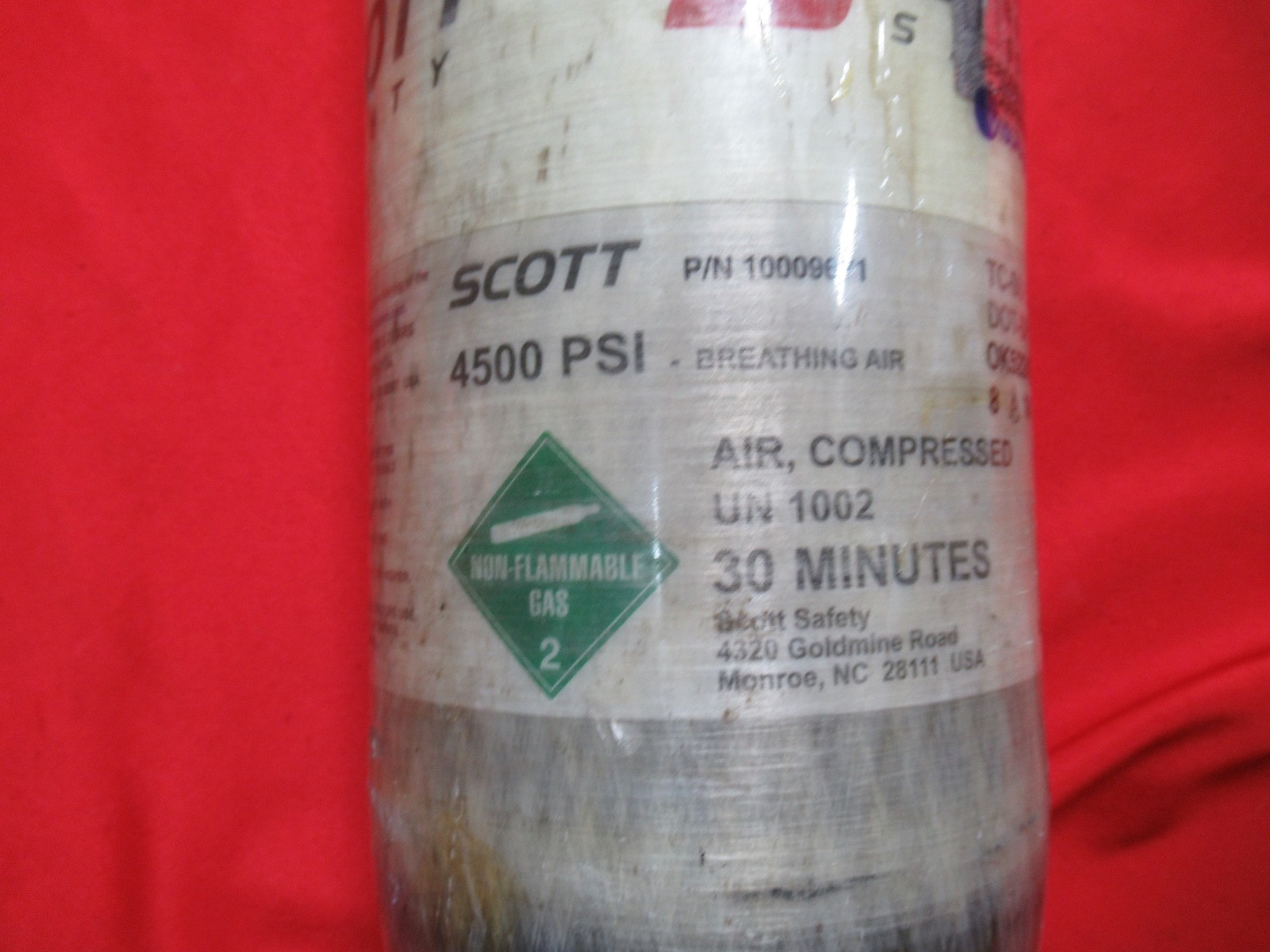 MFG 08/2014 SCOTT 4500PSI 30 Min SCBA Bottle Tank Cylinder CURRENT HYDRO 2025