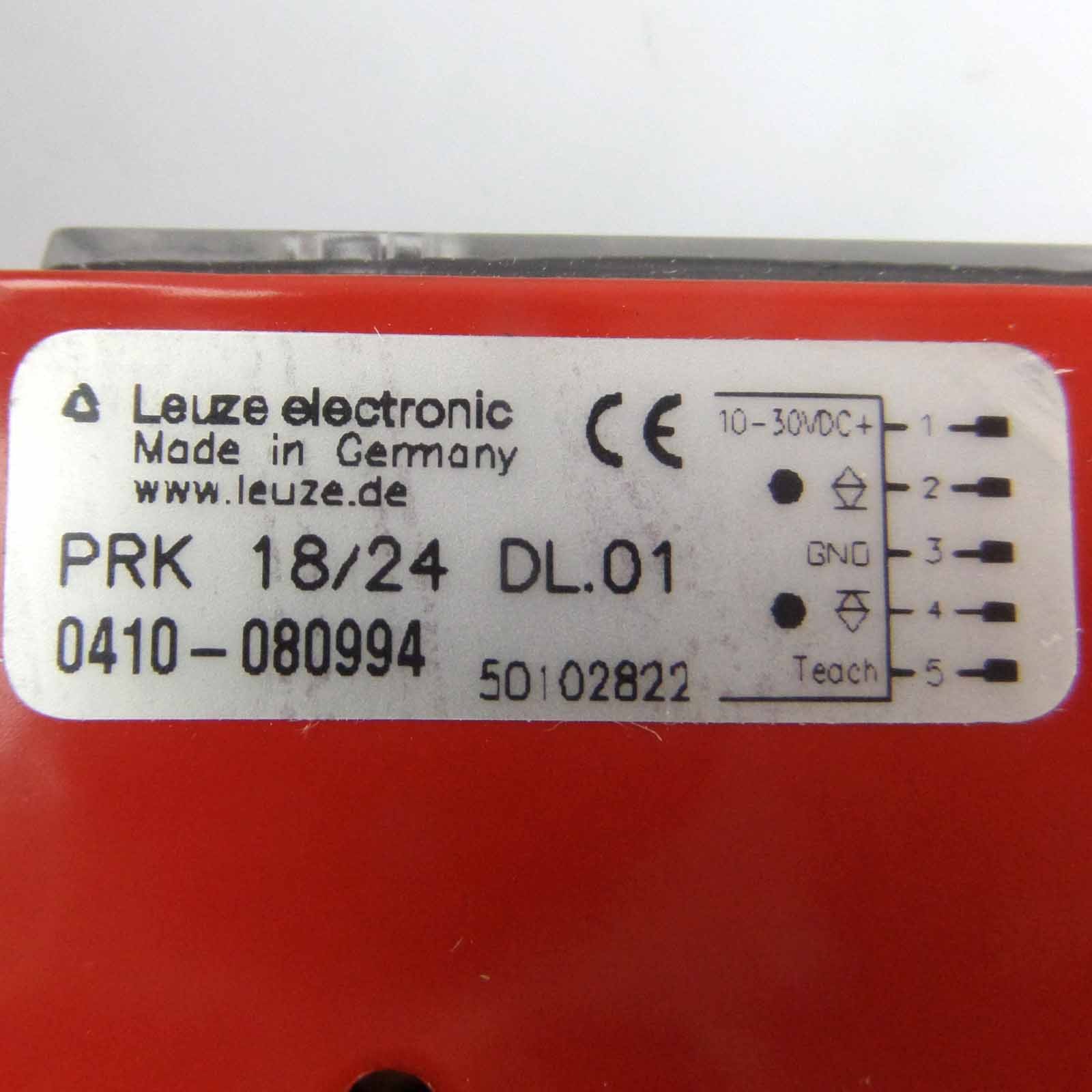 Leuze retro-reflective sensor PRK 18/24 DL.01 50102822 original packaging