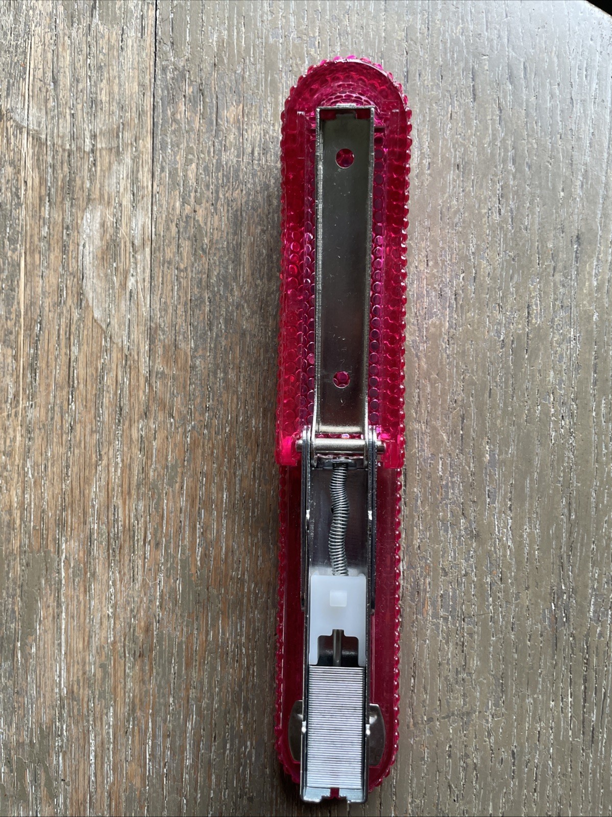 Stapler Hot Pink Fashion Stapler Mini Stapler Cute Bedazzled Desk Accessory