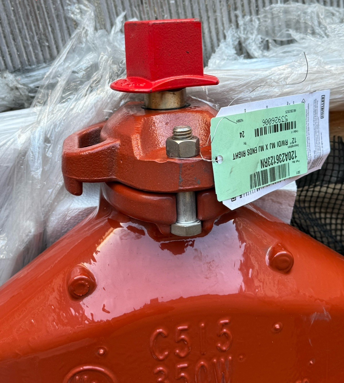 12” Mueller Gate Valve C515 RWDI MJ X MJ ENDS Right 350W New 120A236123RN
